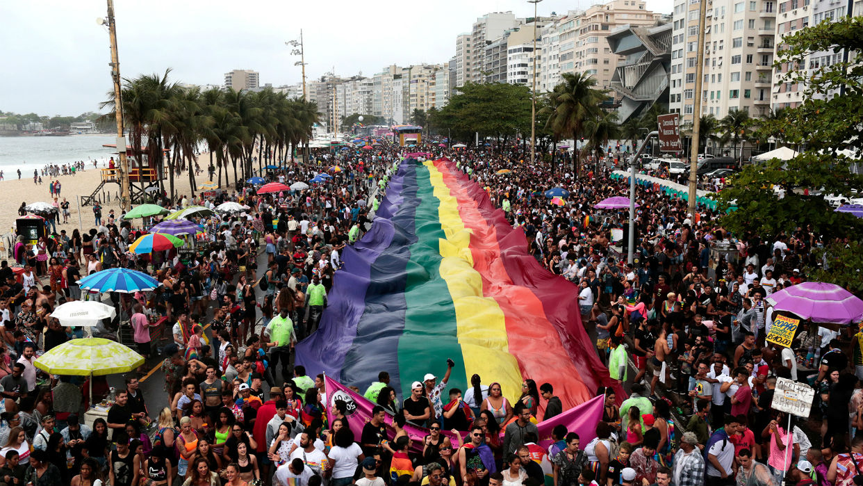 La marcha del Orgullo Gay de 2019, en Copacabana / Foto Reuters