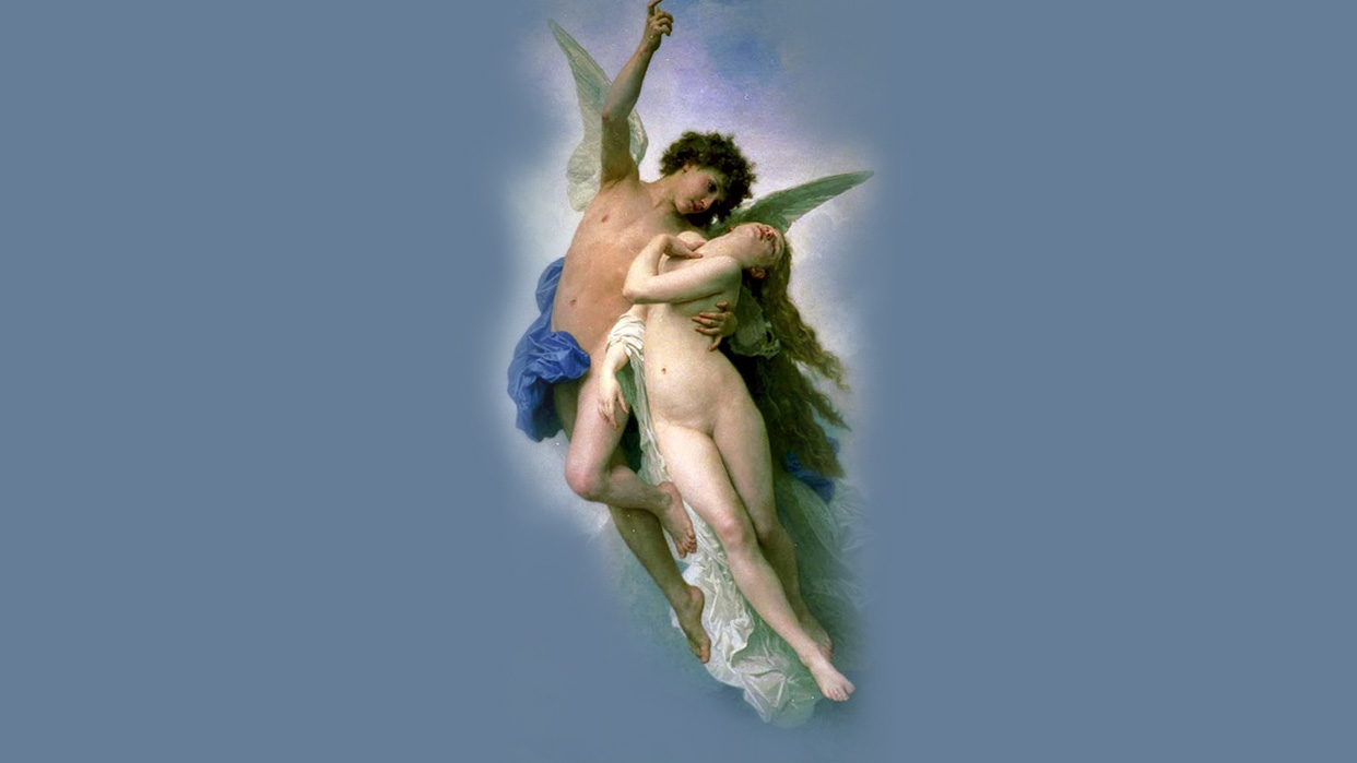 Psyche et lamour Cupido y Psique de William Adolphe Bourguereau (1889) 