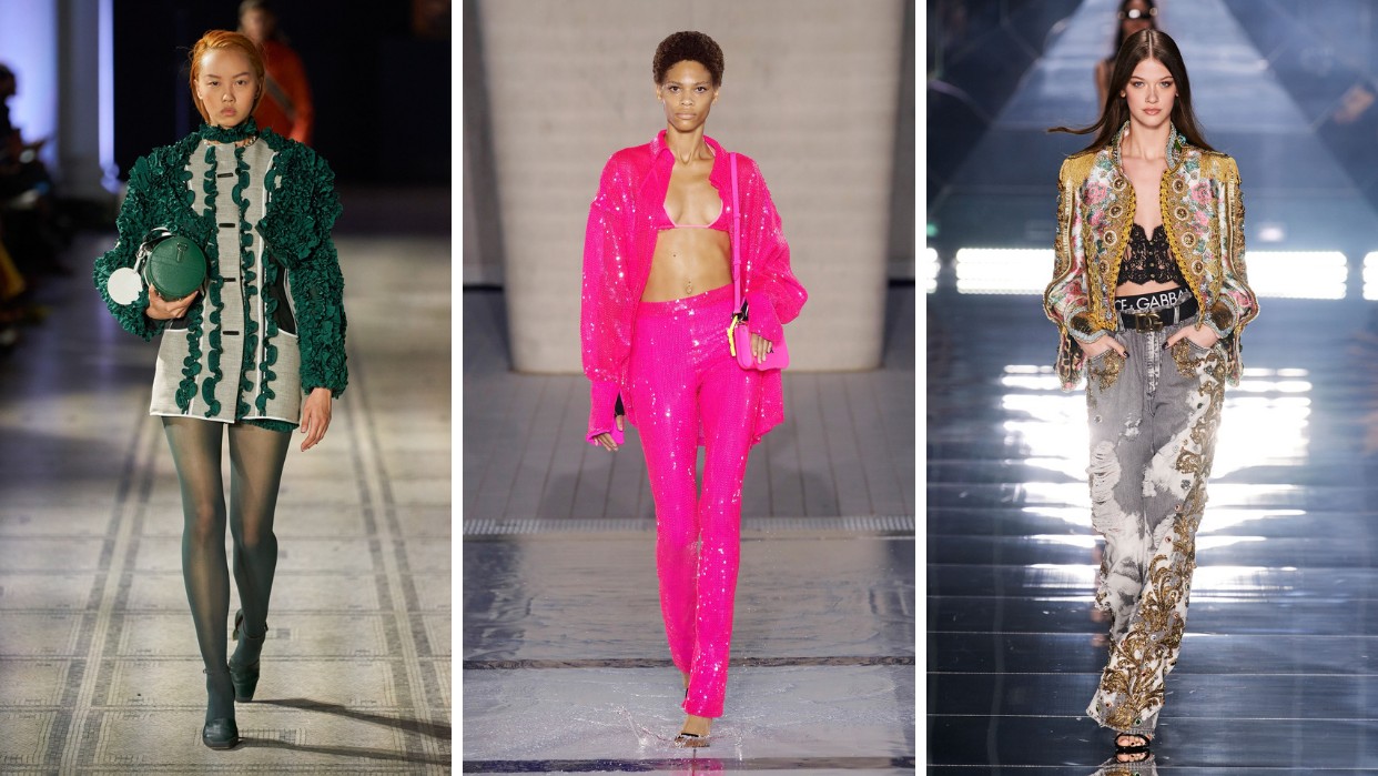 El color y las texturas protagonizaron los desfiles de las casas de moda